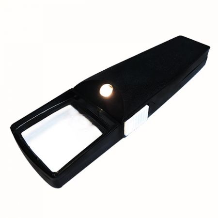 Lente d'ingrandimento rettangolare tascabile a LED leggera